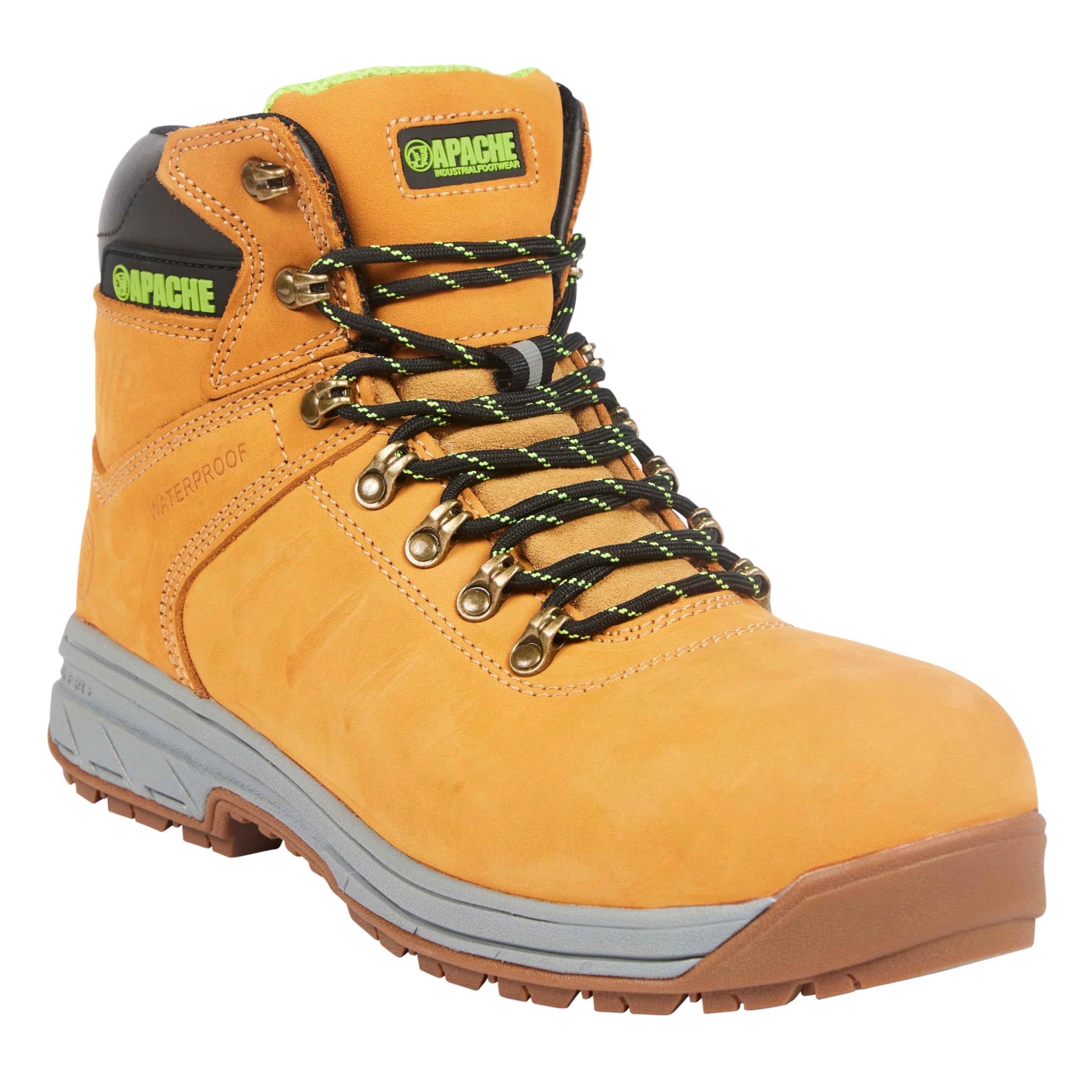Apache Moose Jaw  Leather Waterproof Safety Boot Wheat UK10 Shoe Size: