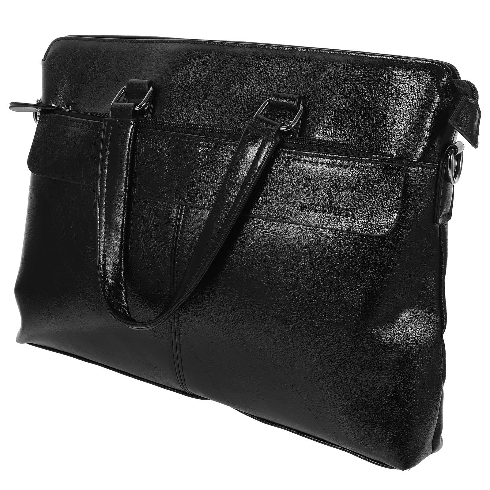 Maletín de Negocios para Hombre Doble Asa, PU Negro