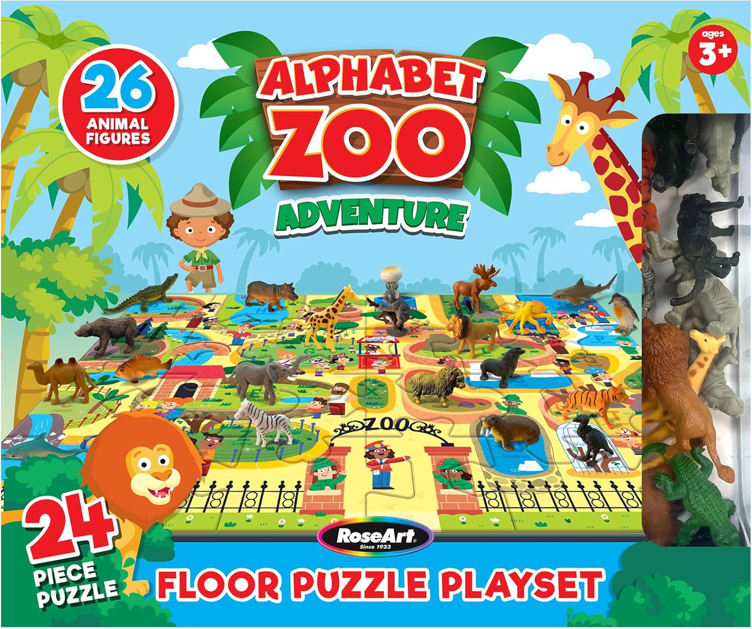 RoseArt Kids Floor Puzzle Playset - 24 Piece Jigsaw Puzzle