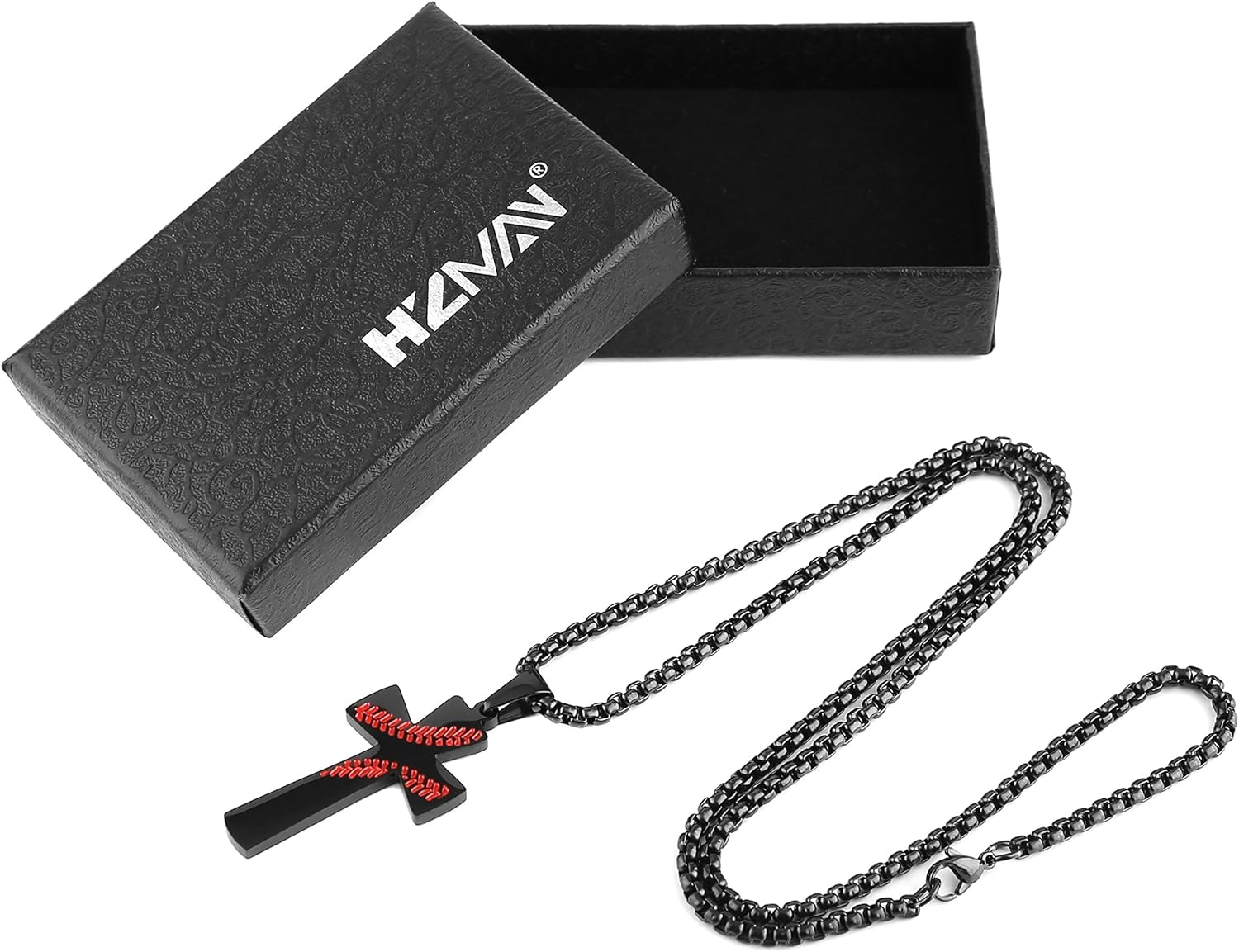 Vista 6 de HZMAN - Dije de cruz de béisbol, cadena de 24