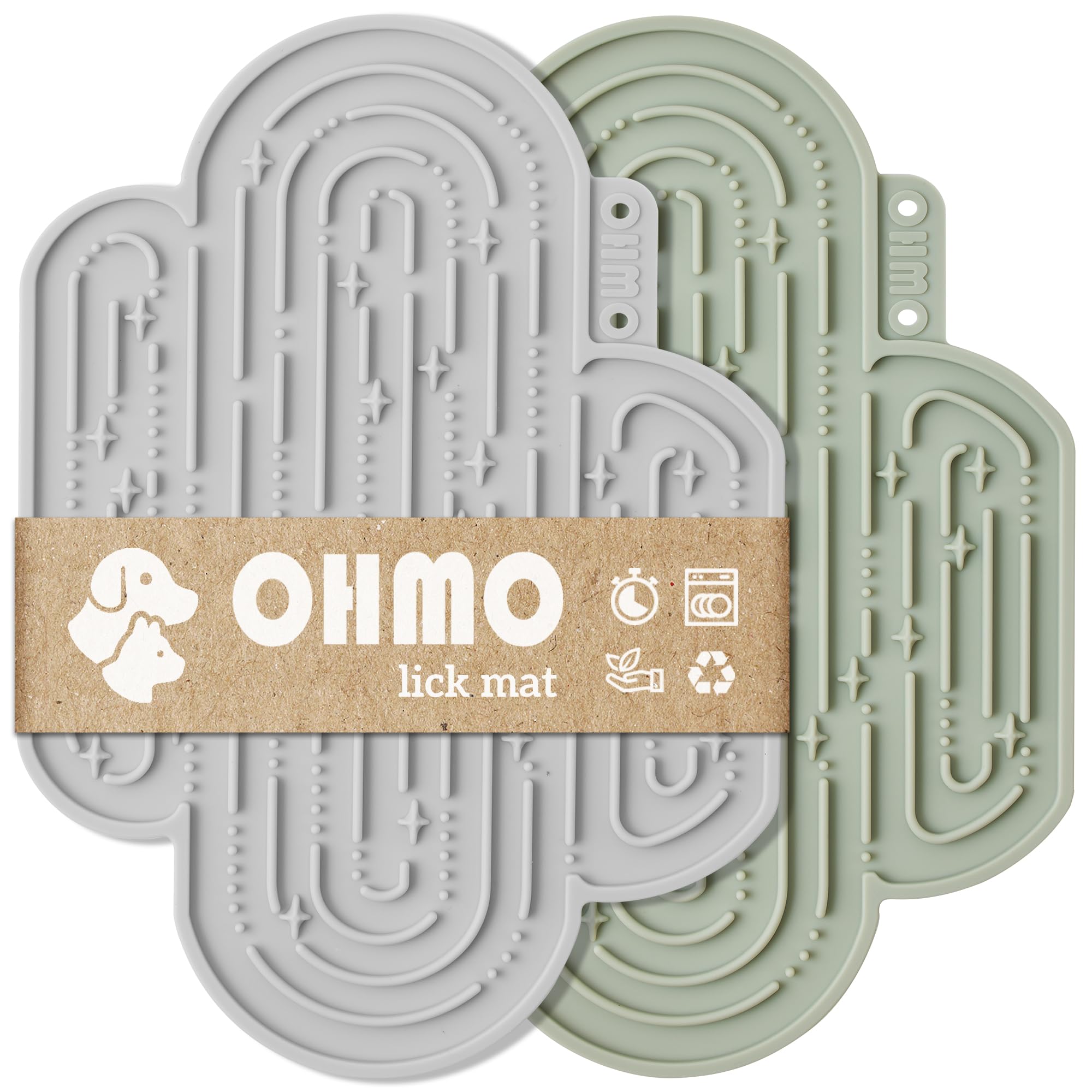 Lick Mat for Dogs and Cats Large(2 Pack) Cactus Design Easy to Clean Pet Slow Feeder with Suction Cups, for Anxiety Relief and Boredom Reduction