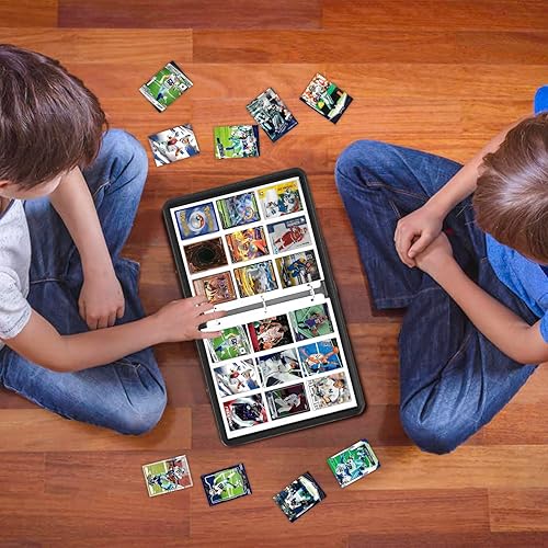Miniatura 7 de HESPLUS Carpeta de tarjetas con 9 bolsillos, carpeta de tarjetas coleccionables con mangas, carpeta de tarjetas de béisbol, carpeta de tarjetas