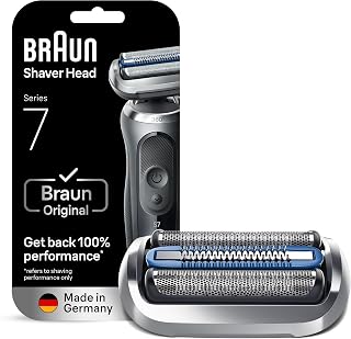 Braun Series 7 Electric Shaver Replacement Head, Easily Attach Your Shaver Head for a Shave as efficient as Day one, Compatible with New Generation Series 7 Shavers, 74S, Silver