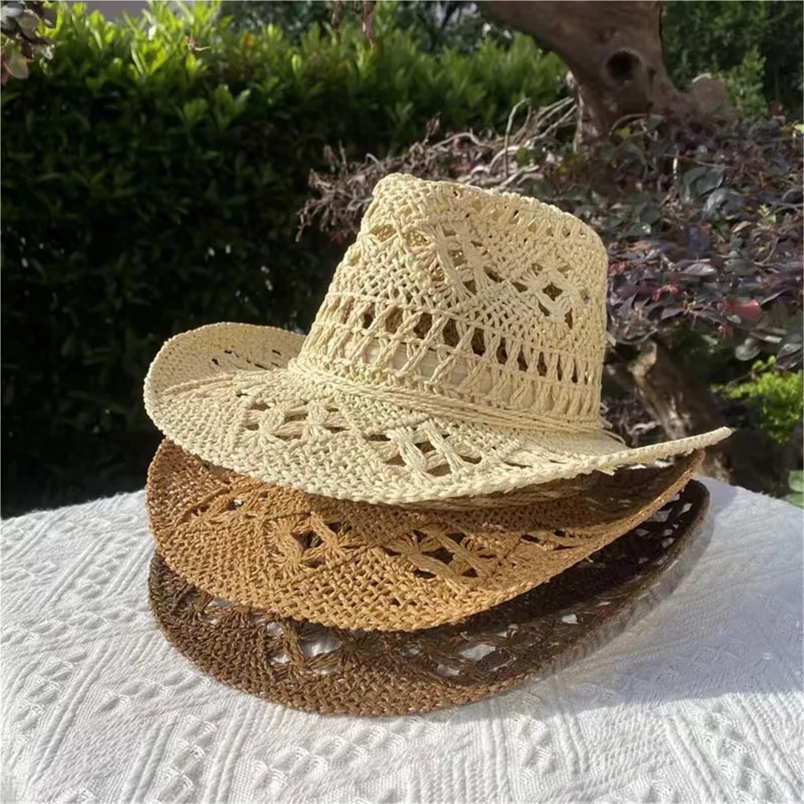 Cappello da cowboy occidentale uomo, cappello donna, rosso a tesa larga, festa, estivo, cowgirl, sole, jazz Para Adultos
