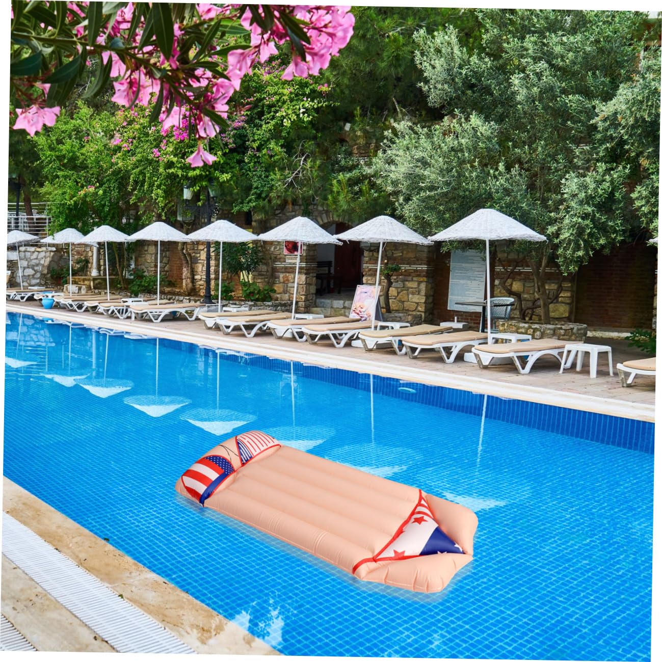 YARNOW Cama Flotante Inflable Estilo Bikini para Natación Colchoneta de Playa Inflable Colchoneta Flotante de Natación para Piscina y Playa