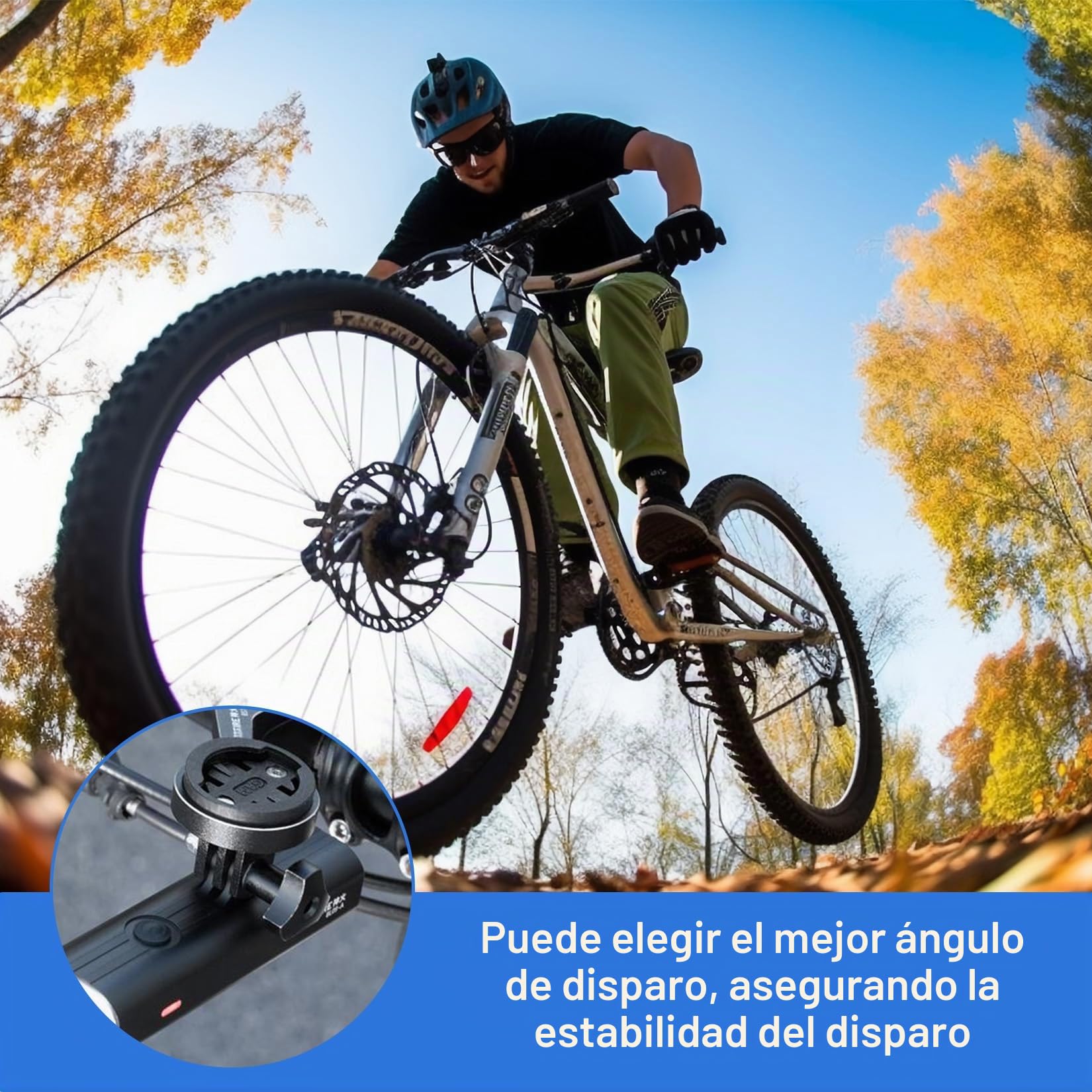 1 Juego Soporte Universal para Gopro y, Montaje para Bicicleta de Cámara de Acción y Computadora, Compatible con Edge (Distancia Entre Agujeros 22-24mm)