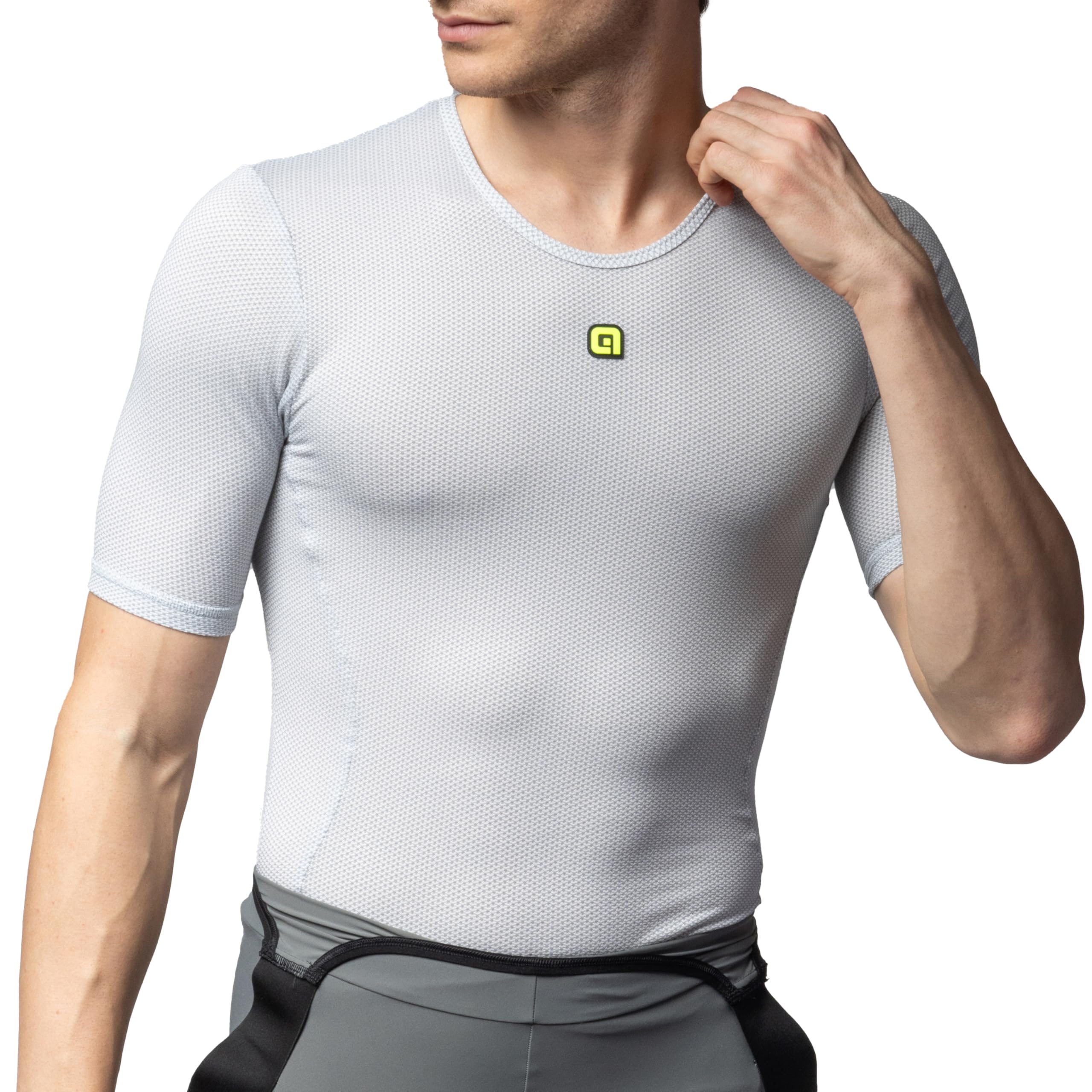 Alé Cycling Men's Intimo Steam Short Sleeve Baselayer, Grey, XS/S