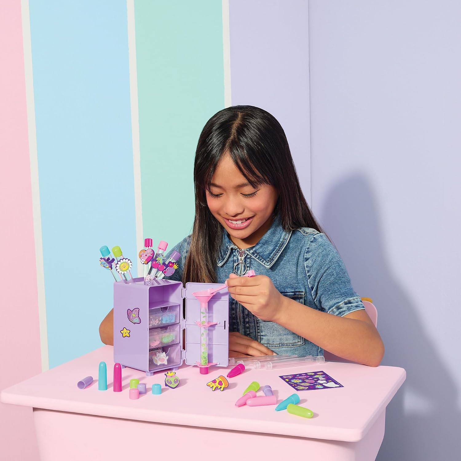 Make It Real Write in Style Pen Creation Station Kit | DIY pen decorating craft kit for girls – decorate, personalize & create custom pens