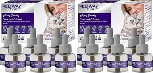 Vista 11 de FELIWAY Optimum - Recambios calmantes para gatos de 30 días para difusor de feromonas, paquete económico de 3 x 1.6 fl oz, ayuda a reducir