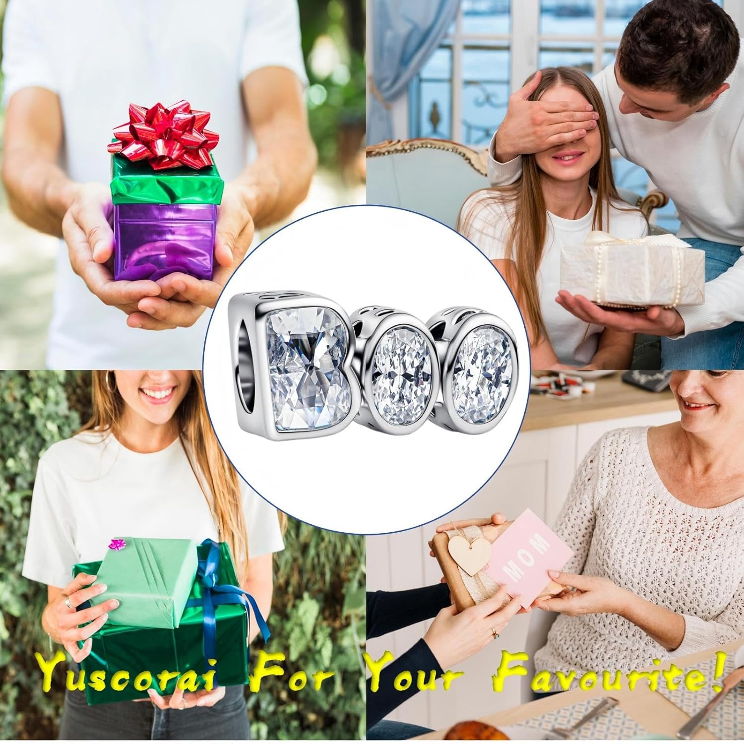 Family Cute Fashion Love Heart Charms for Bracelets and Necklaces Birthdays Jewelry Women's Bead Charms Halloween and Christmas Charms - Image 7