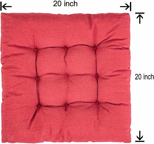 Miniatura 3 de SEKUMDAN Cojines para sillas de interiores y exteriores, 20 x 20 pulgadas, cojines de asiento de patio de primera calidad, cómodos, con relleno de
