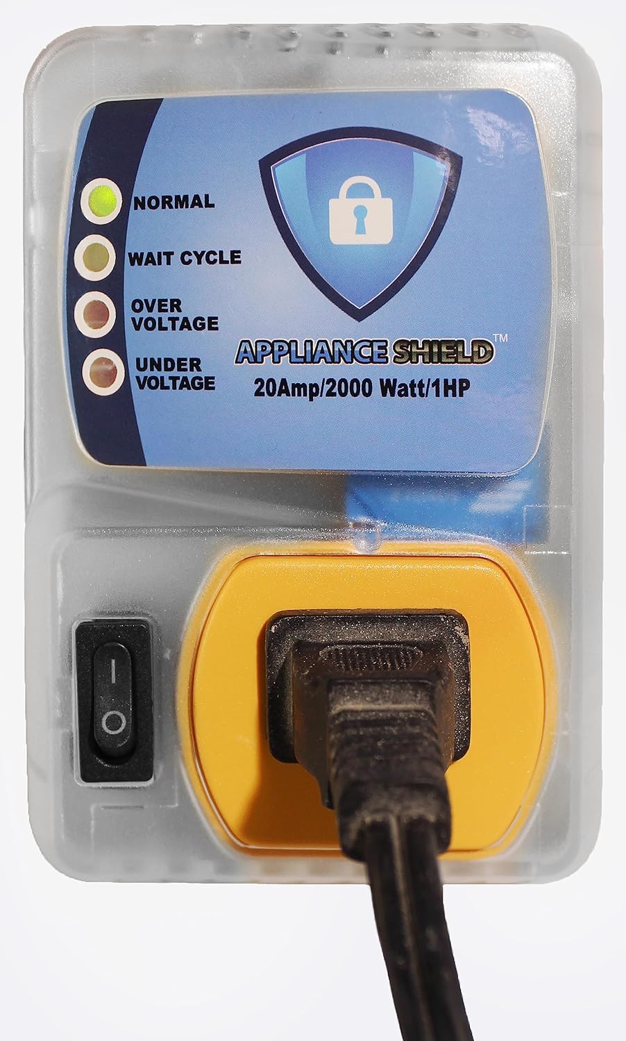 APPLIANCE SHIELD Surge Protector - Protects Appliances From Damaging & Costly Voltage Spikes/Dips, Works Great for Appliances, Refrigerators, Freezers, Dryers. Best In Class 20 Amp, 2200 Watts.