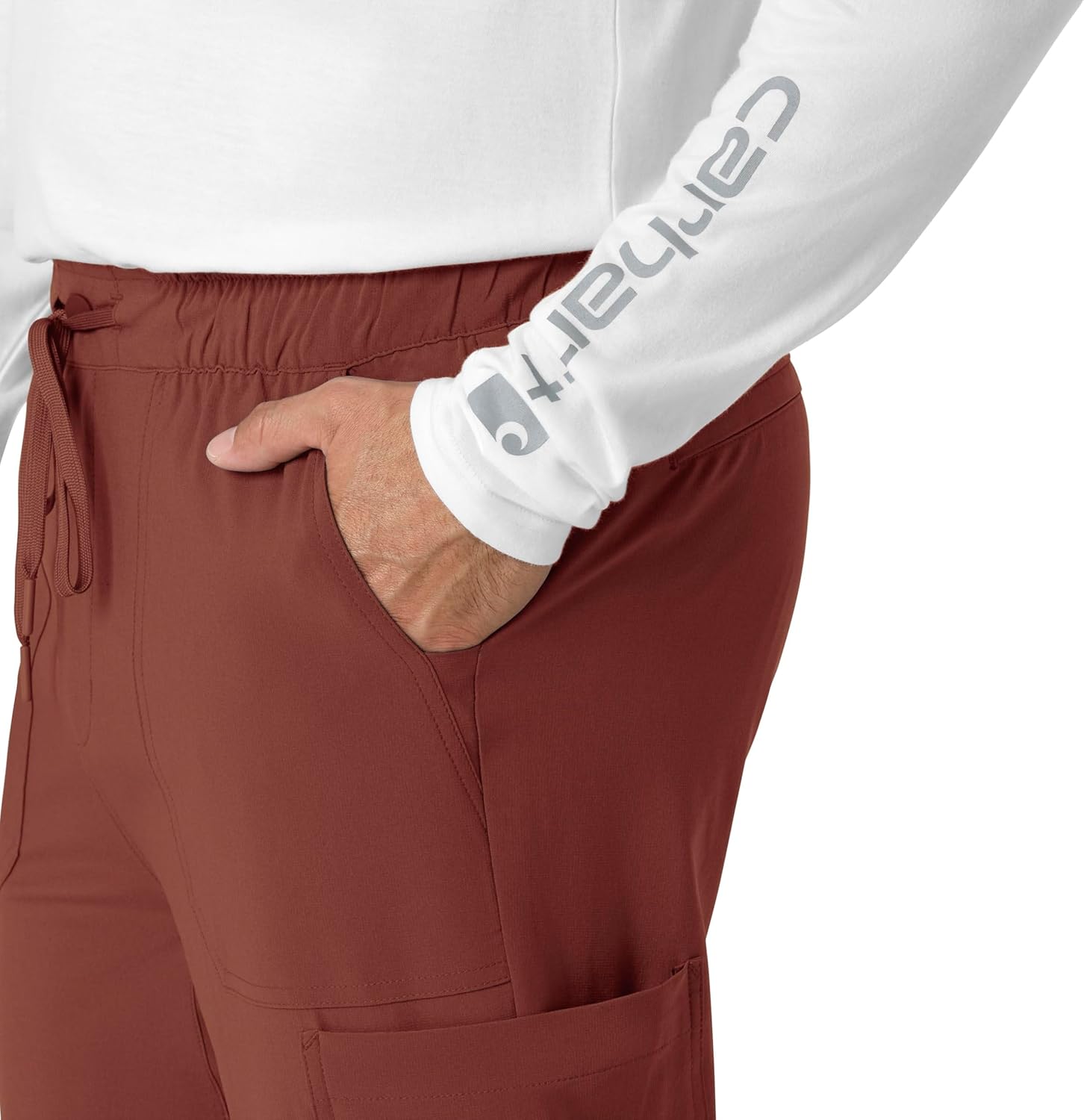 Carhartt Scrubs for Men Force Cross-Flex Joggers Pants with Drawstring and 7 Pockets - Image 3
