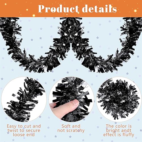 Miniatura 2 de Sosation Guirnalda de oropel de 100 pies para el día de San Valentín, guirnalda de árbol para el día de San Valentín, guirnalda giratoria con