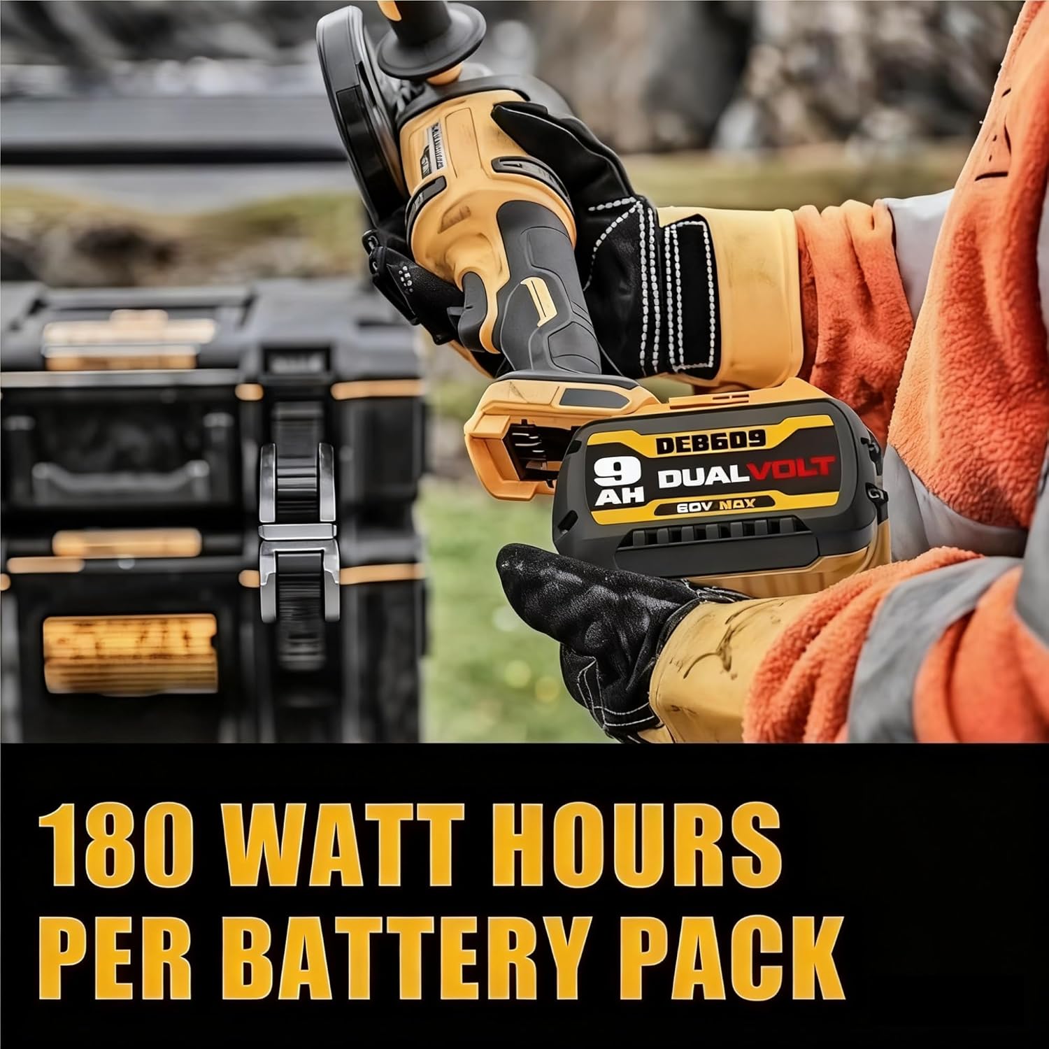 LINGYUE DCB609 9.0Ah Lithium Ion Battery - Compatible with Dewalt 20V/60V Flex-Volt MAX DCB612 DCB615 DCB200 DCB180 DCB182 Cordless Power Tool Packs(2PACK)