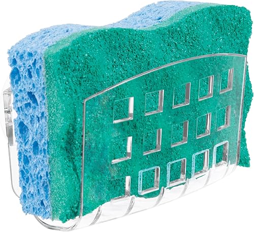 InterDesign - Soporte por succión de jabón para fregadero de cocina Plástico Transparente gemelo