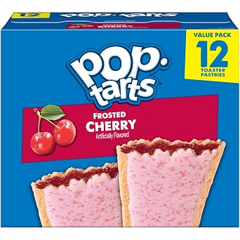 Pop-Tarts Toaster Pastries, Breakfast Foods, Kids Snacks, Value Pack, Frosted Cherry 12 Pop-Tarts