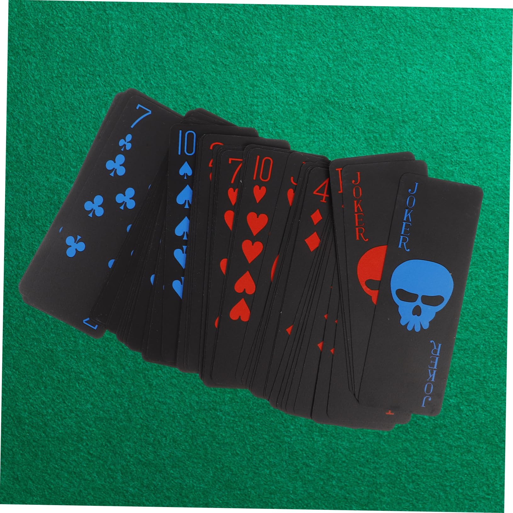 TOYANDONA Kreatives Wasserdichtes Pokerdeck Mit - Stilvolle Spielkarten Aus Schwarzem Mattem PVC Für Partys Familienfeiern Und Gesellige Runden Perfektes Kartenspiel Für Unvergessliche