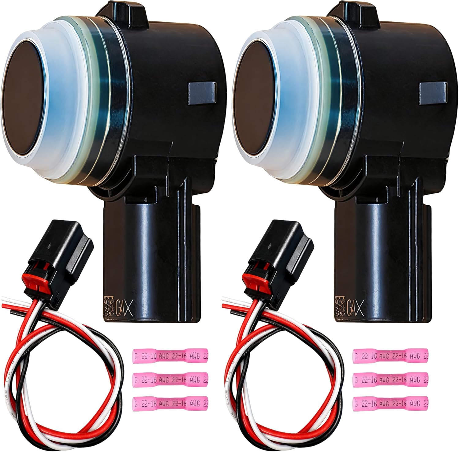 2 pcs Parking Assist(Aid) Sensor(Equipped with Compatible Connector Harness) - Compatible with Ford Ranger 2019-2023, 3-Pin Female Connector, Replacement for Part# HU5Z15K859CAPTM, PPS141