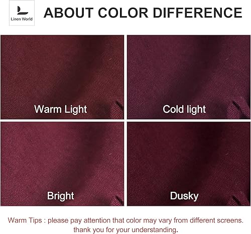 Miniatura 5 de Linen World Linen - Juego de 6 paños de cocina de 14 x 28 pulgadas, juego de 6 paños de cocina decorativos de lino europeo lavado a la piedra, vino