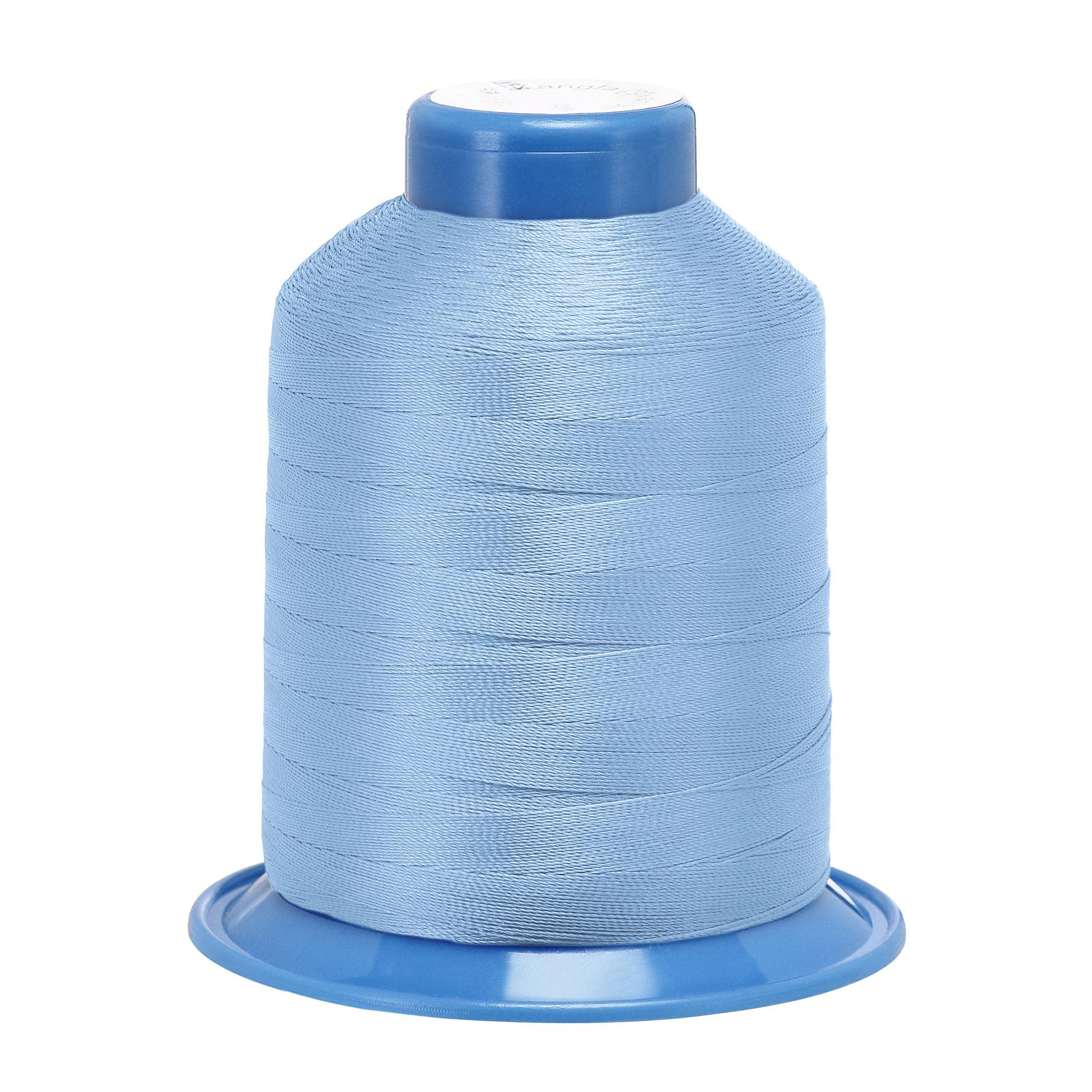 Fil de polyester collé 150D bleu clair pour retouches de vêtements