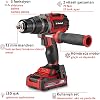 Einhell Professional Akülü Darbeli Vidalama TP-CD 18/70 Li-i BL+70 (3 Ah) Power X-Change (18 V, kömürsüz, 70 Nm, darbeli delme fonksiyonu, 70 parça aksesuar, E-Case, akü, şarj cihazı)