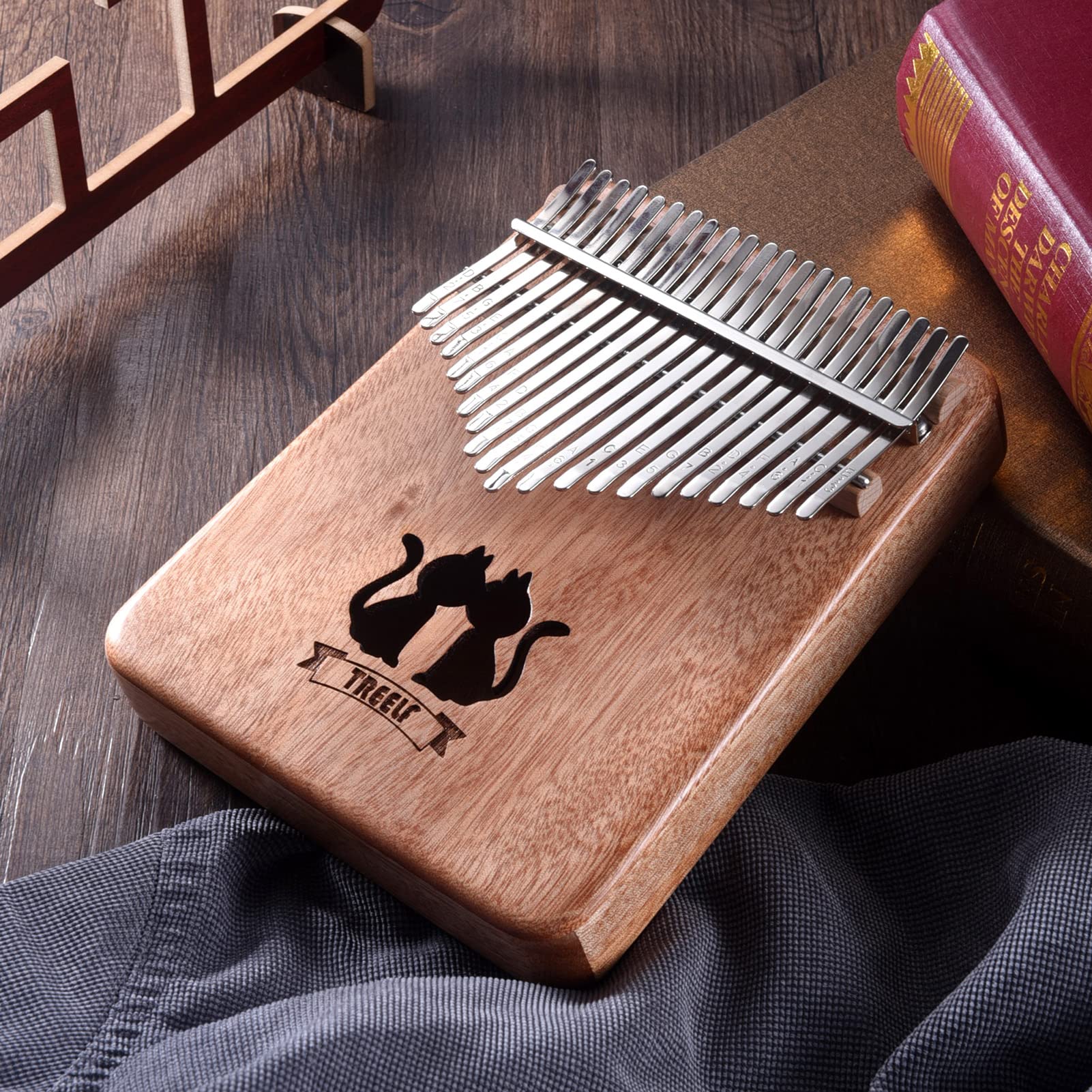 Kalimba, pianoforte con 21 tasti, mbira, pianoforte da pollice, per bambini e adulti, per principianti, color legno