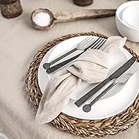 Vista 6 de MagicLinen Servilletas de cena de 100 % lino, servilletas de tela de cocina reutilizables para uso diario, juego de servilletas ecológicas para mesa