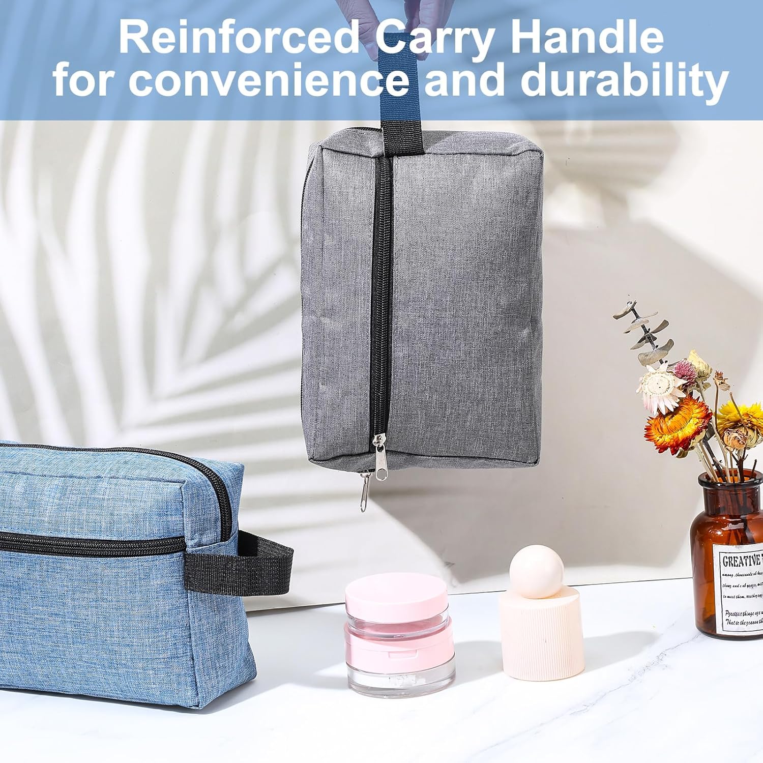 6 PCS Travel Toiletry Bag for Women and Men, Travel Pouch, Large Shaving Bag, Portable Grooming Bag, Foldable Storage Bags with Handle for Cosmetics Toiletries Tools, 6 Colors - Image 6