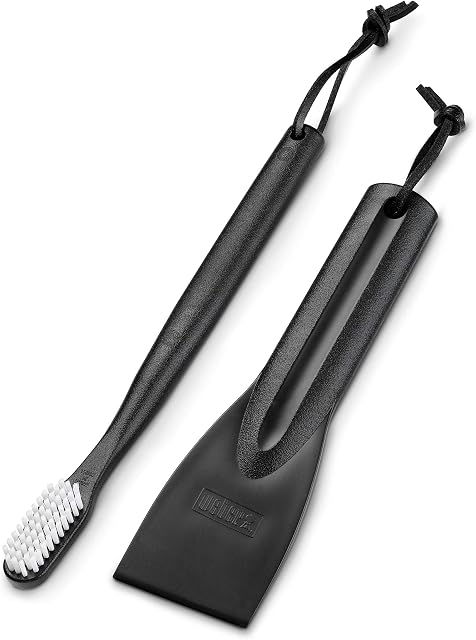 Weber Gas Barbecue Maintenance Kit - Cookbox Scraper and Flexible Brush BBQ Grill Cleaning Kit for Removing Tough Grease