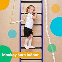 Vista 6 de Dunzy Paquete de 12 Barras para Monkey Bars Accesorios para Columpios Varillas Peldaños de Escalera para Juegos Kit de Herrajes Barras de Mono