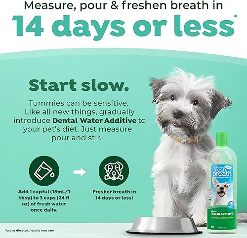 Miniatura 5 de TropiClean Fresh Breath - Aditivo de agua para el cuidado bucal para perros ambientador de aliento para perros placa y defensa del sarro no requiere