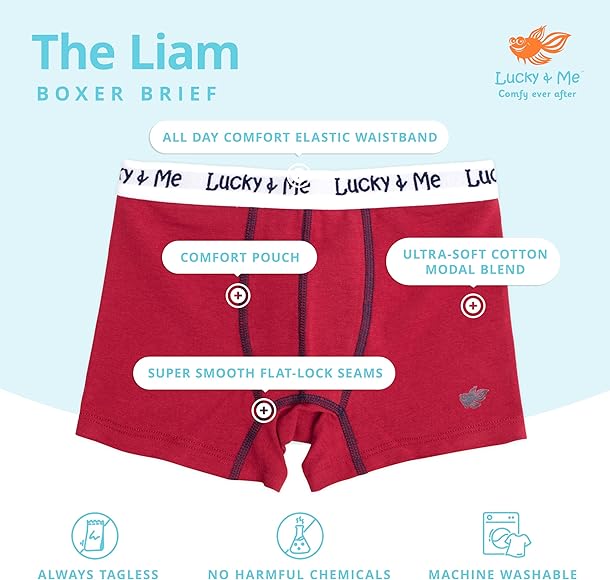 Amazon.co.jp: Lucky & Me | Liam Boys ボクサーブリーフ | 子供用 