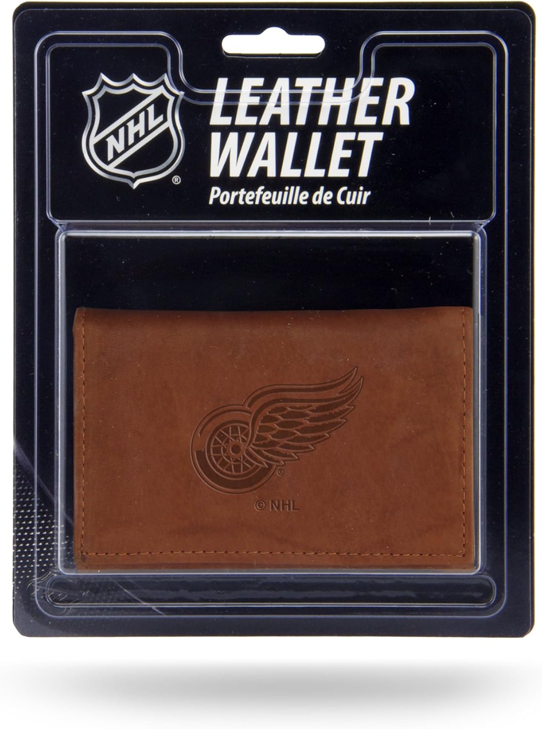NHL Rico Industries Leather Trifold Wallet with Man Made Interior, Columbus Blue Jackets : Everything Else