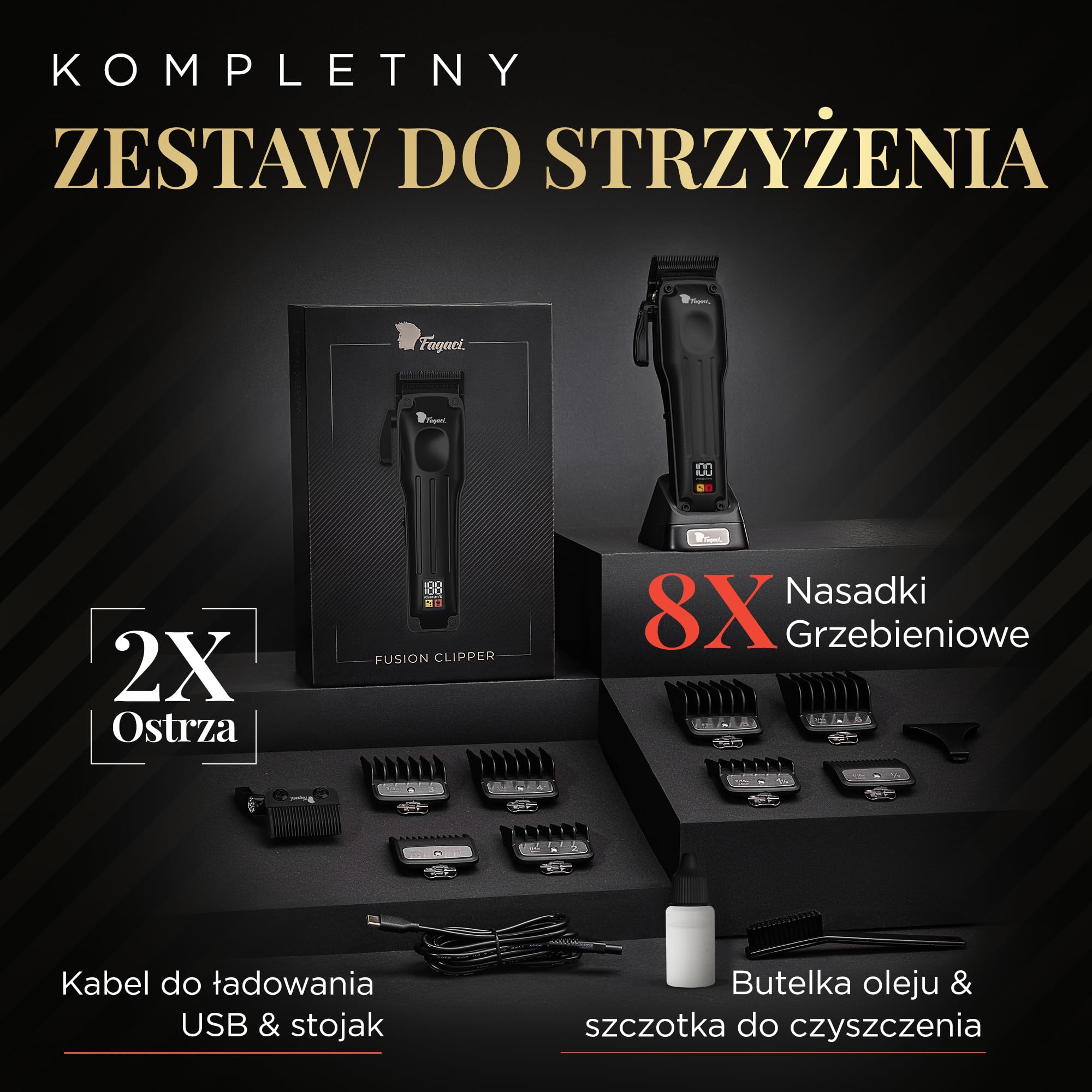 Fusion maszynka do strzyżenia włosów czarna