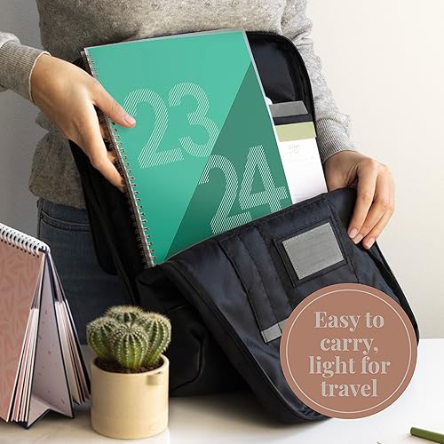 Miniatura 6 de Rileys Planner 2023-2024 - Agenda semanal académica de 18 meses, agenda semanal y mensual geográfica, cubierta flexible, páginas de notas,