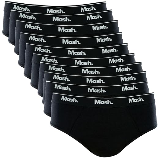 Kit 10 Cuecas Slip Algodão Cotton Hipoalergênica Masculino Mash