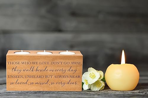 Miniatura 3 de Regalo de duelo por condolencia por pérdida de un ser querido, portavelas conmemorativos, recuerdo de madera hecho a mano con poema, condolencia por