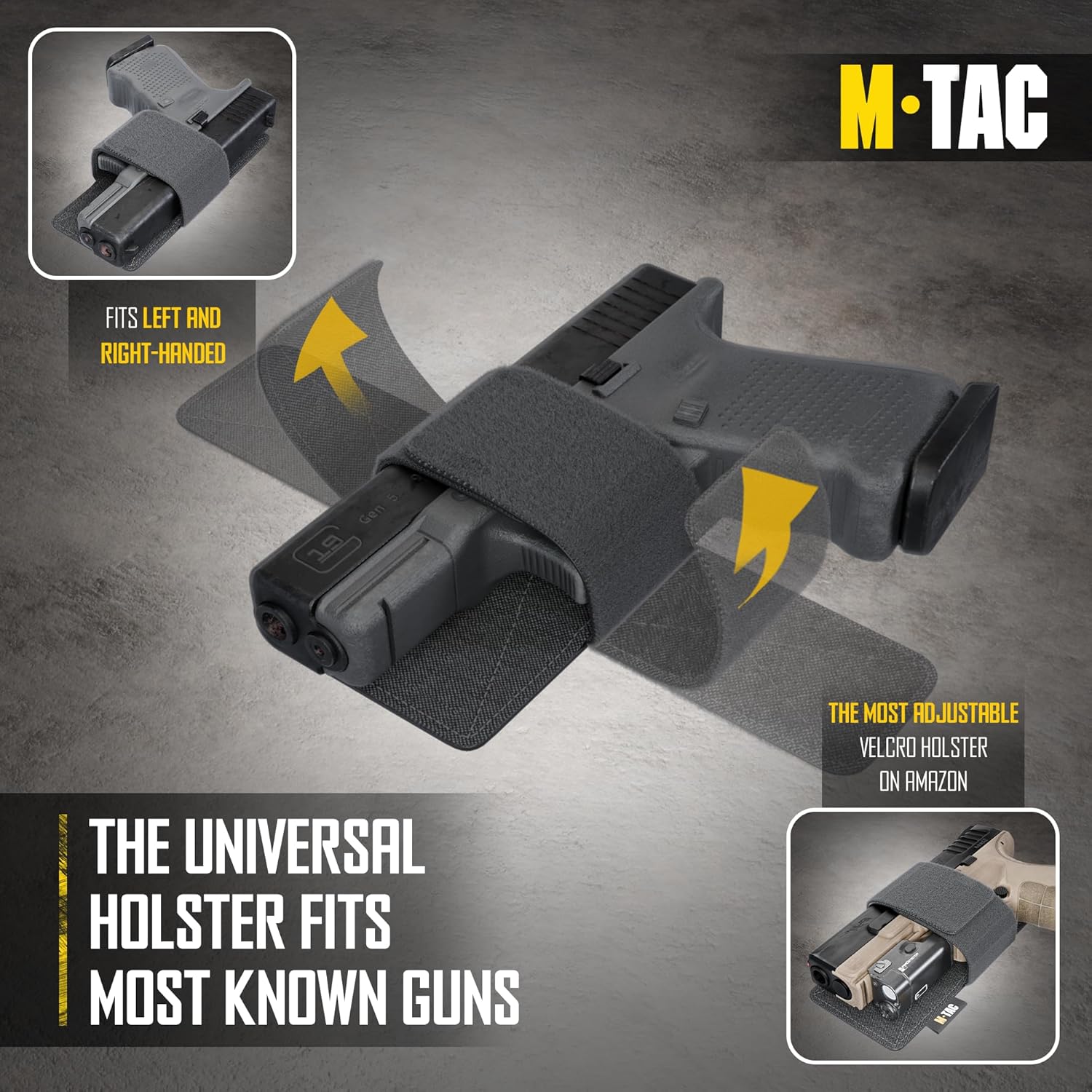 M-Tac Gun Holster for Concealed Carry - CCW Concealed Carry Holster for Men and Women - Cordura Pistol Holster for Fanny, Backpack, Vest - Image 7