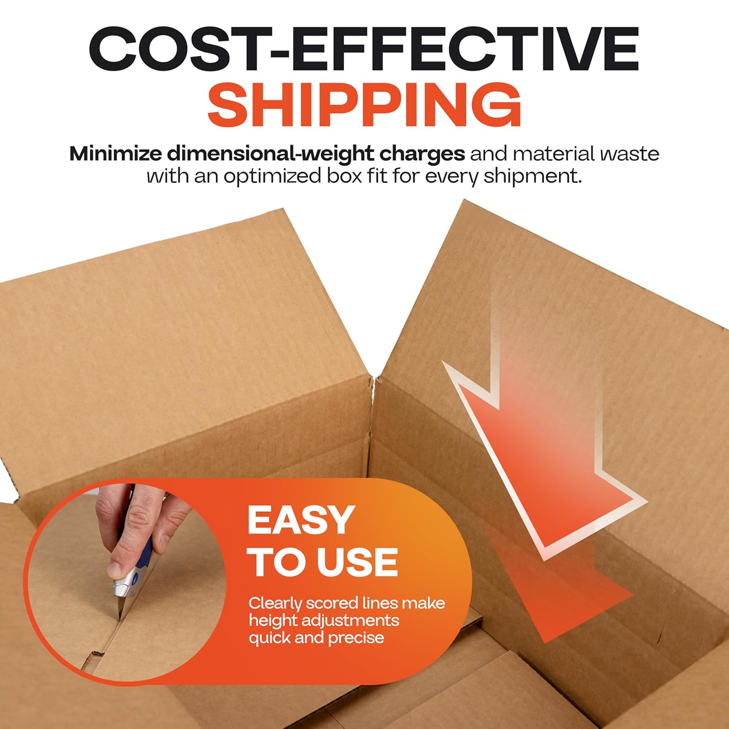 Multi-Depth Corrugated Shipping Boxes, 14"L x 12"W x 6"H, 10-Pack - USA-Made Boxes for Moving, Storage & Small Business Packaging - Heavy-Duty Cardboard Bines for Household & Office by IDL Packaging
