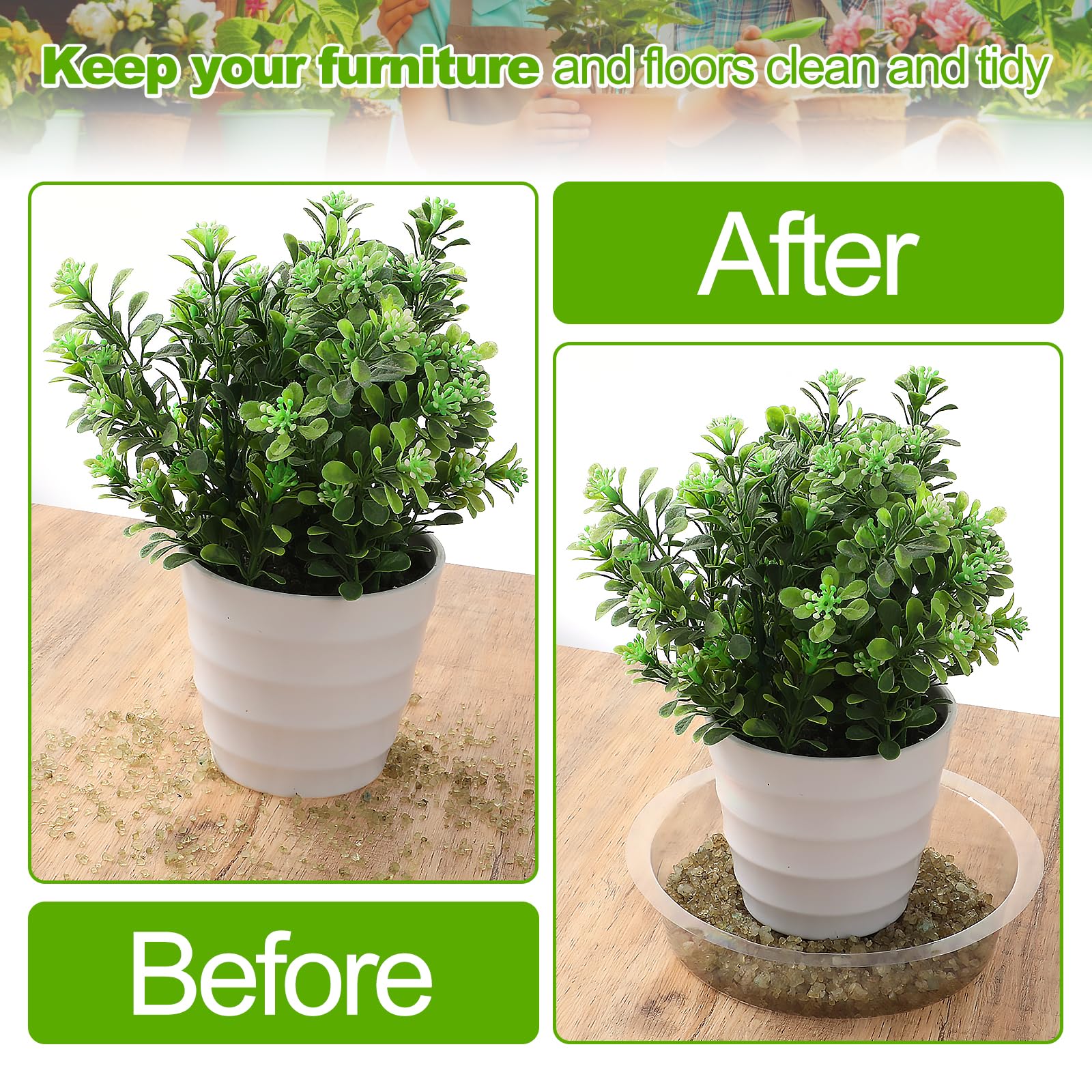 Zyiphor Blumentopf Untersetzer 20cm - 5er Set Wetterfeste Pflanzuntersetzer Für Innen & Außen