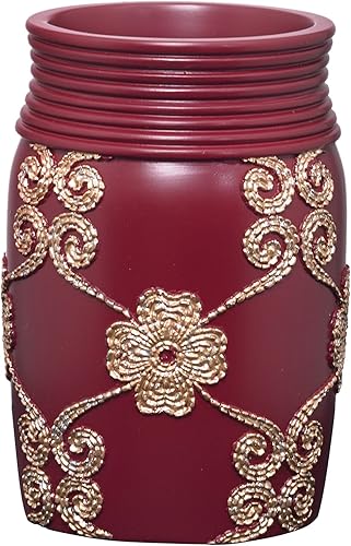 Popular Bath Vaso, colección Vlegant Rosa, Borgoña/Oro