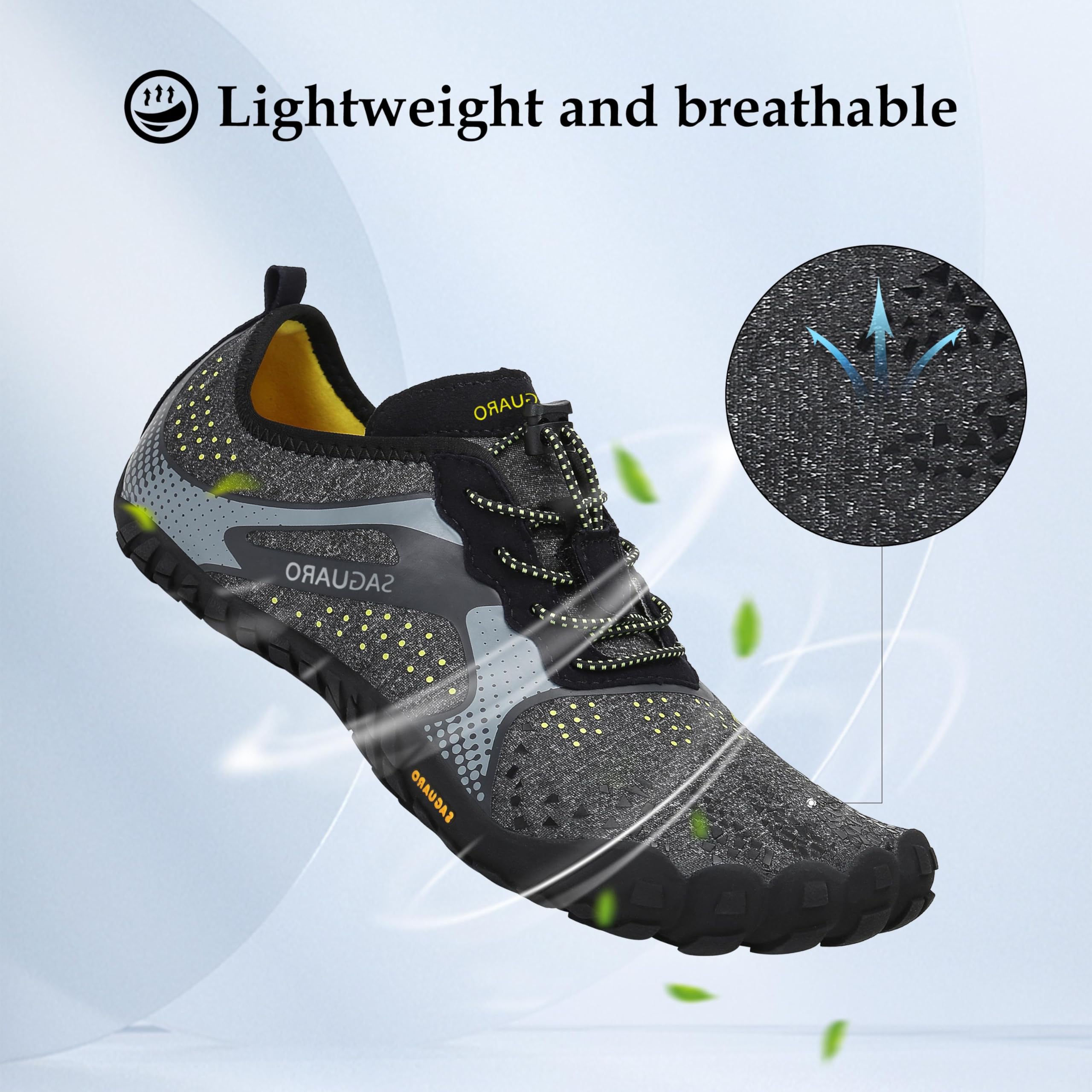 SAGUARO Scarpe Barefoot Minimaliste Uomo Scarpe da Trail Trekking Scarpette da Scoglio