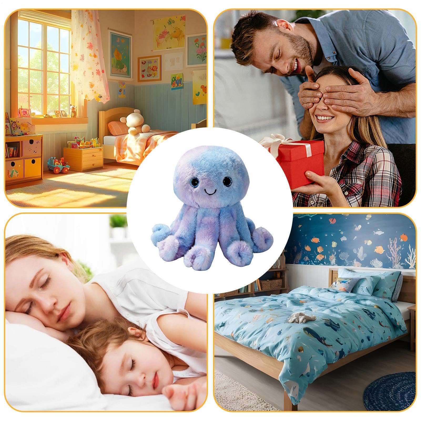 Giocattolo Polpo Musicale Peluche Morbido E Interattivo | Giocattolo Interattivo Strisciante a Forma di Polpo per Bambini e per le Bambine Soggiorno Scuola 'Infanzia Interno