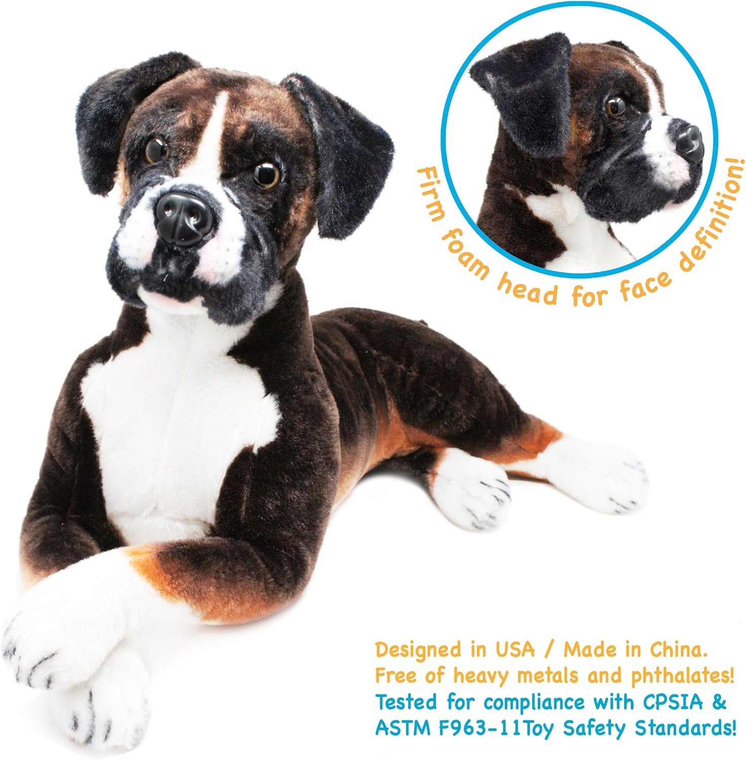 TigerHart Bob The Boxer - Over 2 1/2 Foot Long Big Stuffed Animal Plush Dog