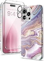 Vista 11 de GVIEWIN Funda de mármol para iPhone 13, con protector de pantalla y protector de lente de cámara