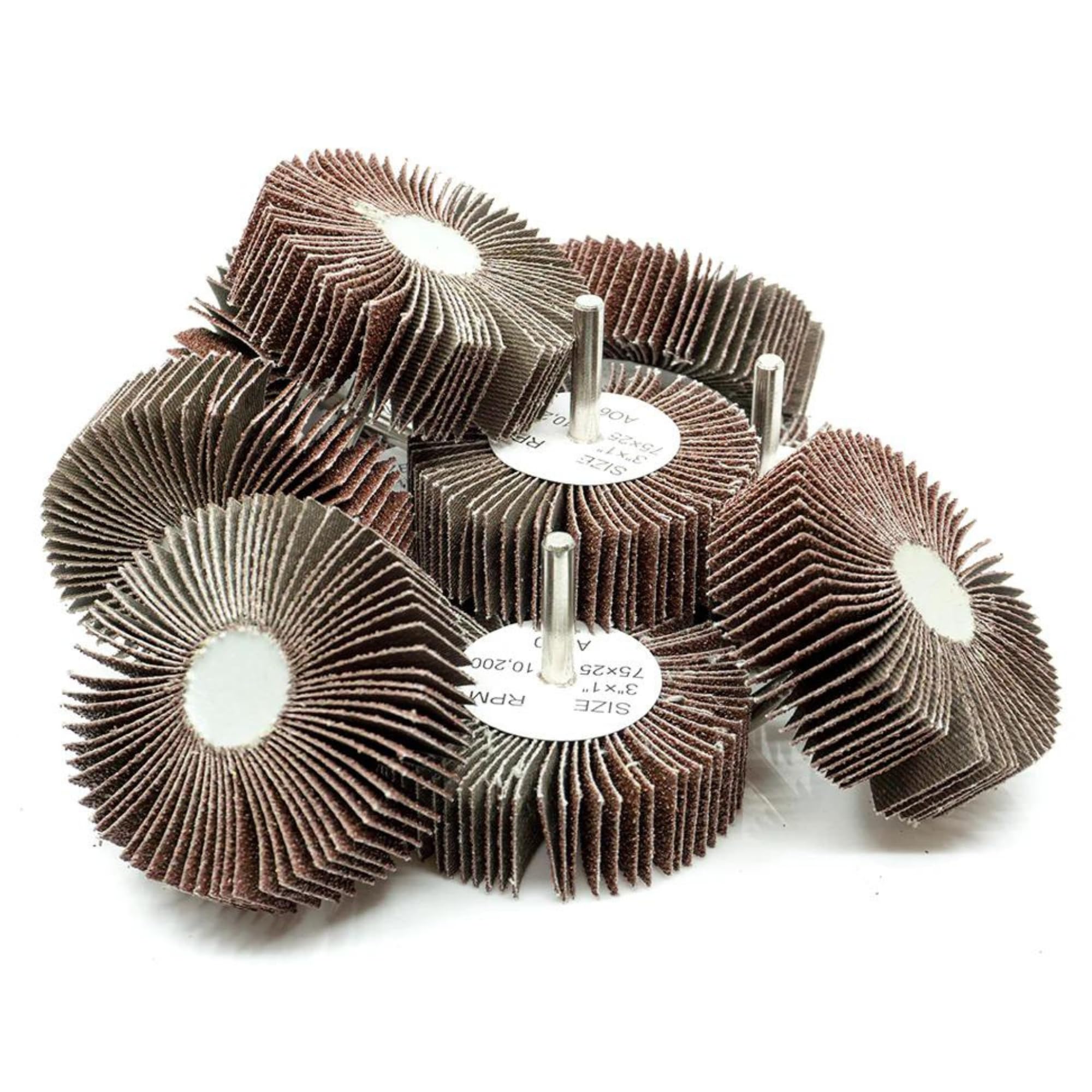 Benchmark Abrasives Ruota lamellare in ossido di alluminio da 7,6 x 2,5 cm (albero da 0,6 cm), confezione da 10, grana 240