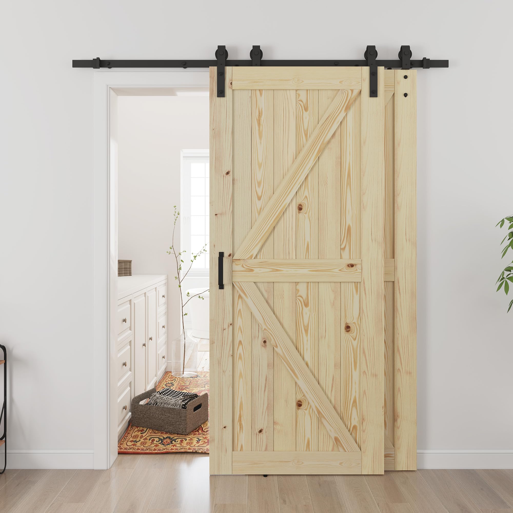 SMARTSTANDARD Double 36 x 84 Bypass Barn Door