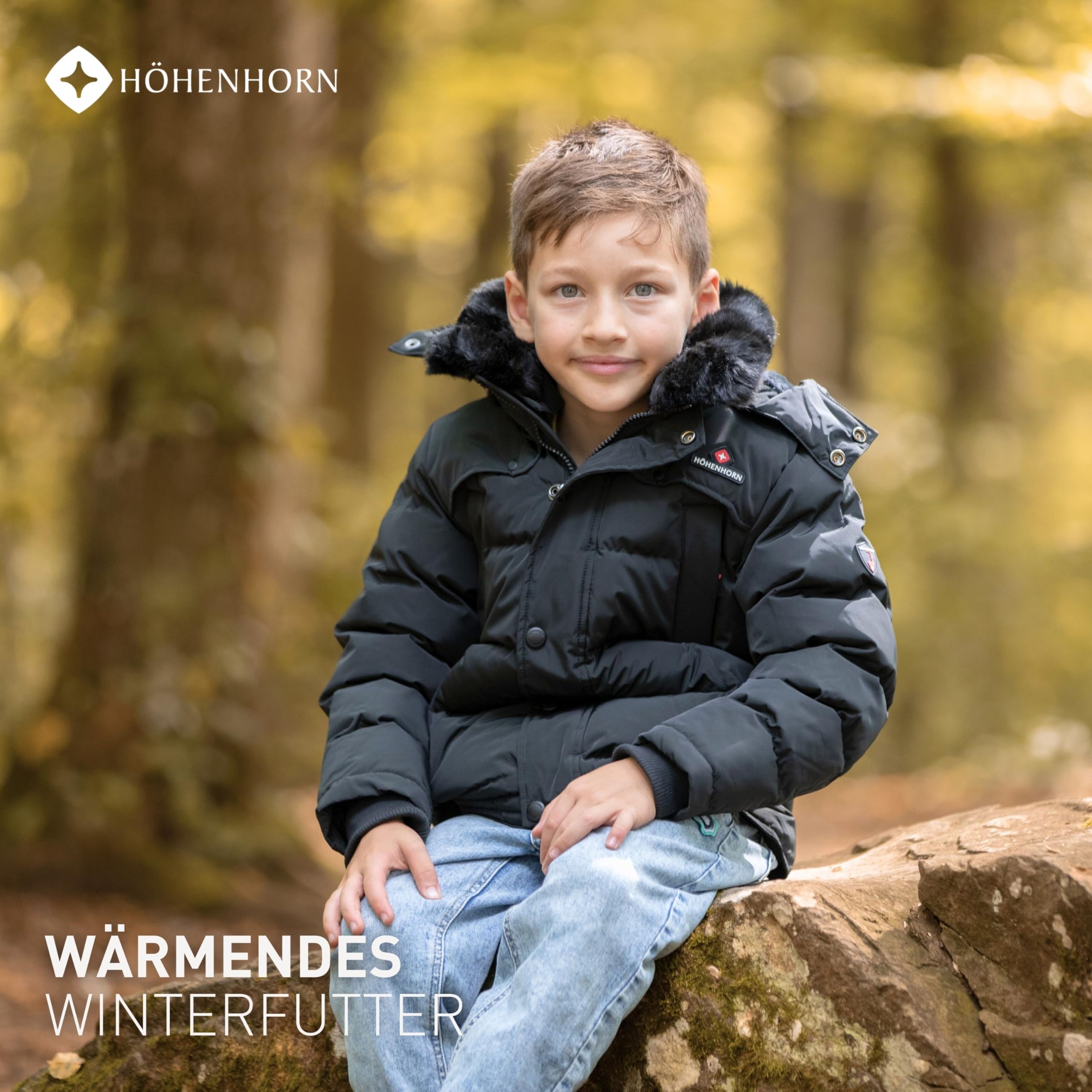 Höhenhorn Bergoo Kinder Winter Jacke Jungen Quilted Steppjacke Gefüttert