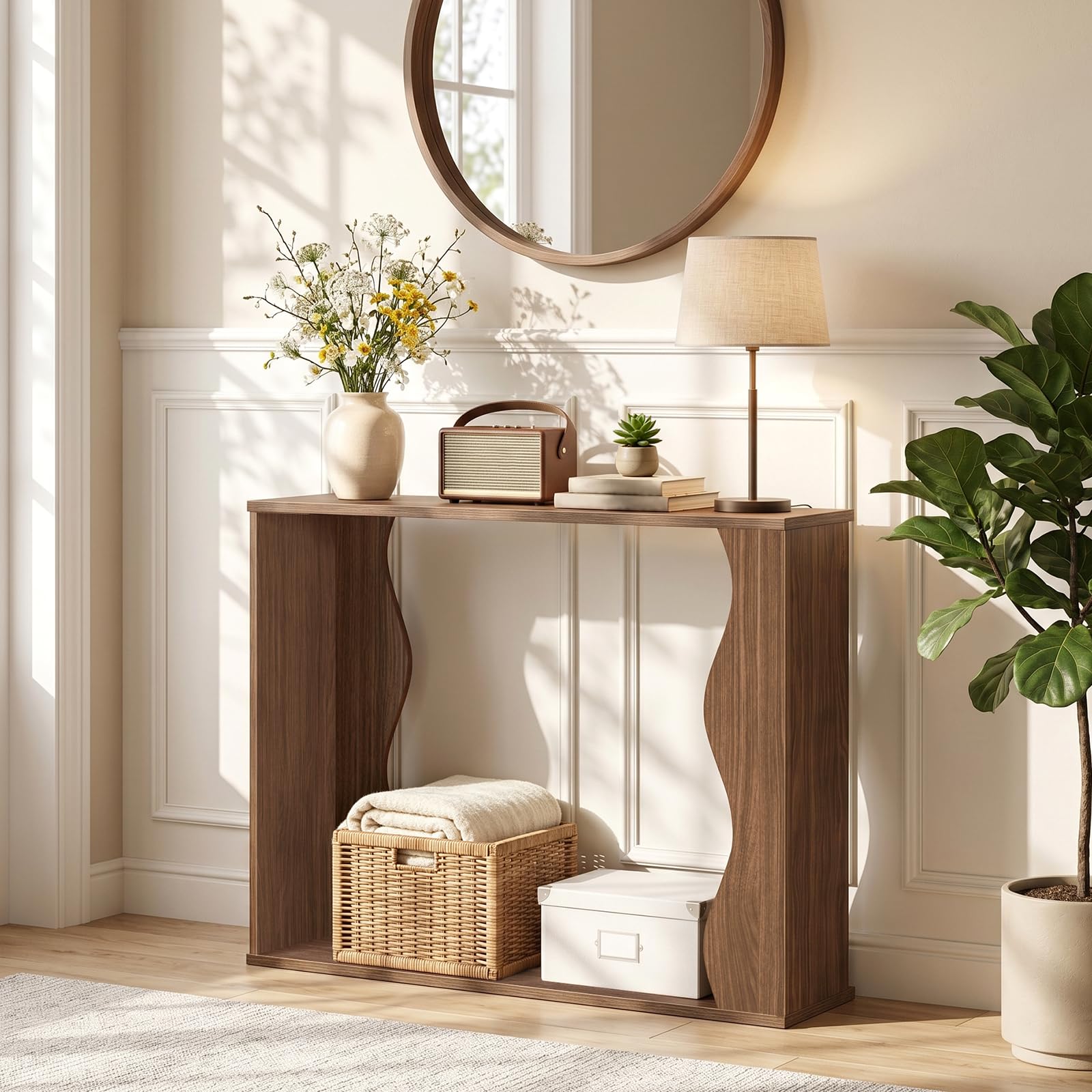 HOOBRO Meuble Console, Table d’Entrée Étroite, Table d’Appoint